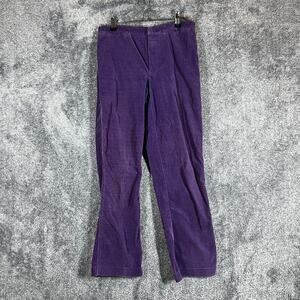 Ralph Lauren Sport Pants Womens 6 Purple Corduroy Straight Leg Stretch Hong Kong